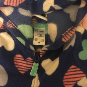 Carters new born heart jacket